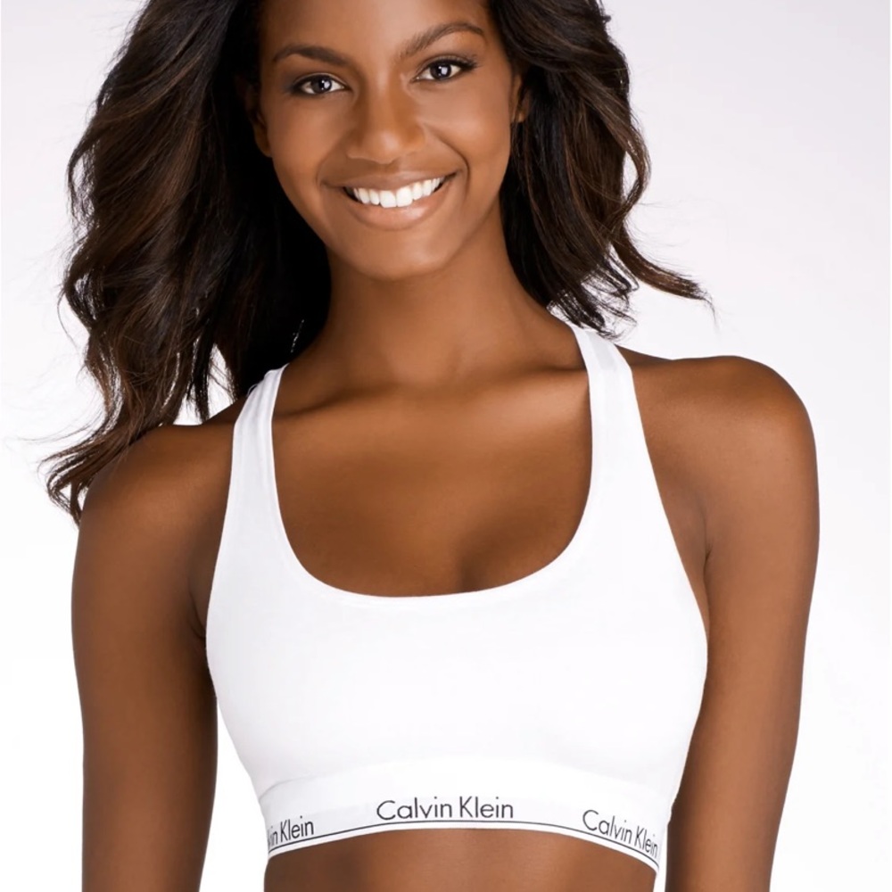Calvin Klein White Sports Bra Size Medium